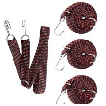 3 Packs Adjustable Bungee Cord with Heavy Duty Metal Hooks, Flat Anti Slip Rope for Cargo, Bike and Car