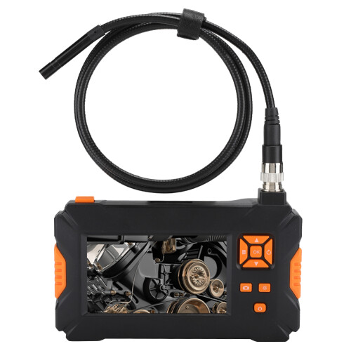 Caméra d'inspection de canalisations avec éclairage, endoscope à triple objectif, écran IPS 5 pouces, résolution HD 1080p, étanche IP67, 2