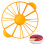 Cake Divider and Portion Cutter Tool with DualSided Guide for 10 or 12 Even Slices, Orange 1