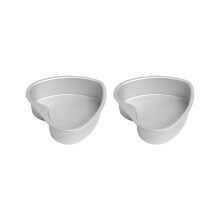 2Pieces 6/8/10Inch Heart Cake Baking Pan Solid Base-8 inches