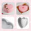 2Pieces 6/8/10Inch Heart Cake Baking Pan Solid Base-8 inches 4