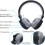 Μαγευτικά ακουστικά Bluetooth5.0 με αυτιά γάτας, πτυσσόμενα ασύρματα ακουστικά 2