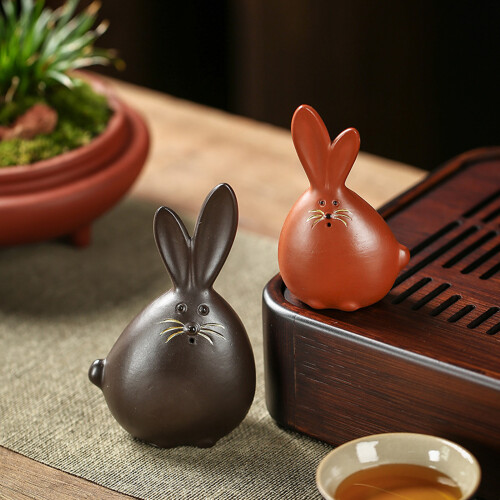 Solid Quality Rabbit Teas Pet in Grape Clay Long Time-red mud 1