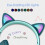 Fone de ouvido gamer portátil com design de orelhas de gato e microfone, microfone flexível, som estéreo surround, microfone destacável com 3