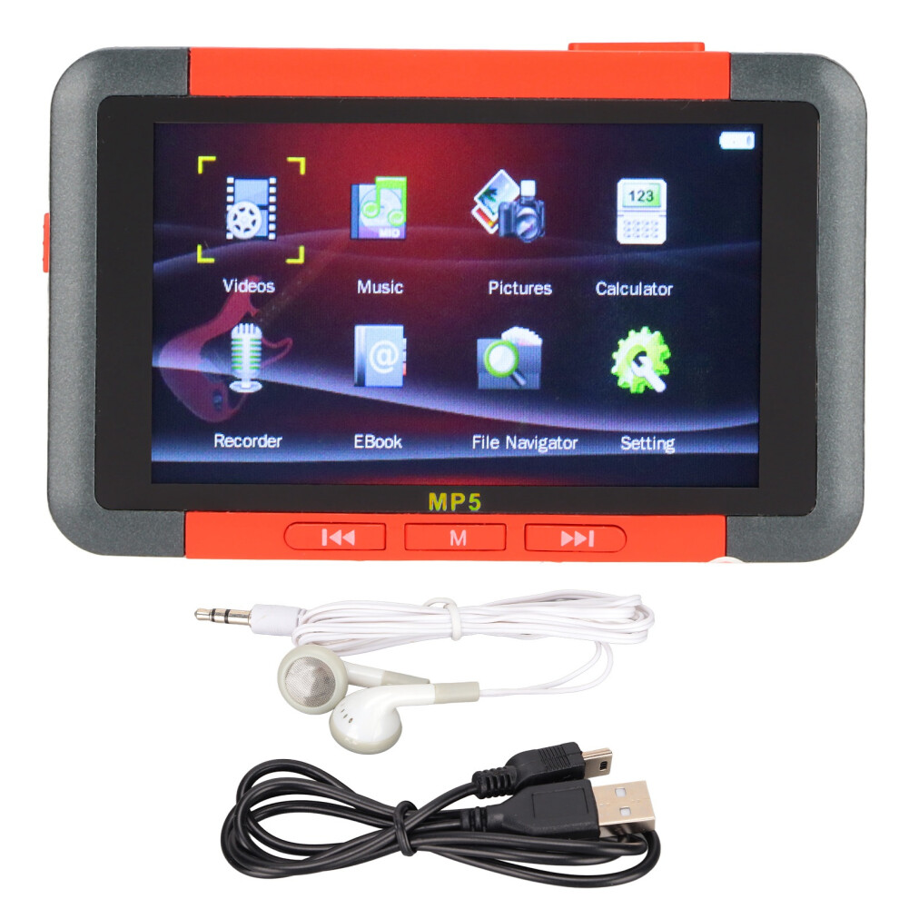 Music Player With Built-In Speaker,128Gb Storage For Lossless Music,Bluetooth 5.3 Technology,Fm Radio,Voice Recorder & Touchscreen, Loud Sound, Clear 9420858042280