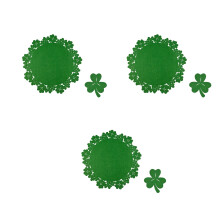 Onregelmatige hittebestendige placemat-Bloemen en groene le
