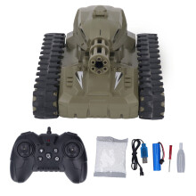 Carro armato multifunzionale telecomandato, veicolo militare a 2,4 GHz con capacità di rotazione a 360 per bambini e adulti, giocattolo RC per