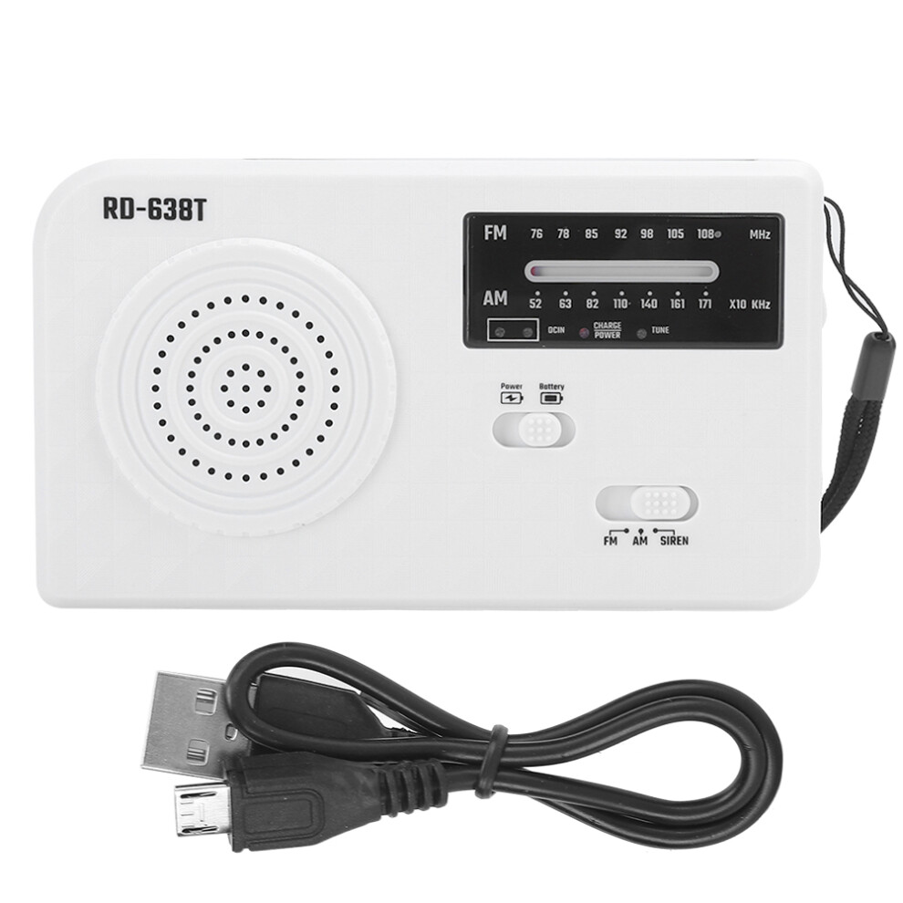 Flashing Led Radio, Your Trusty Companion For Any Adventure, With Rechargeable Battery & Automatic Alert For Safety First, Good Quality Red/Light 9420858041337