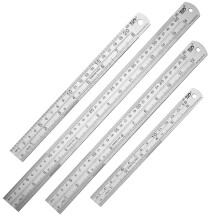 Stainless Steel Ruler Set 6 8 12 16 Inch Heavy Duty Metal Straight Edge Precision Measuring Tools