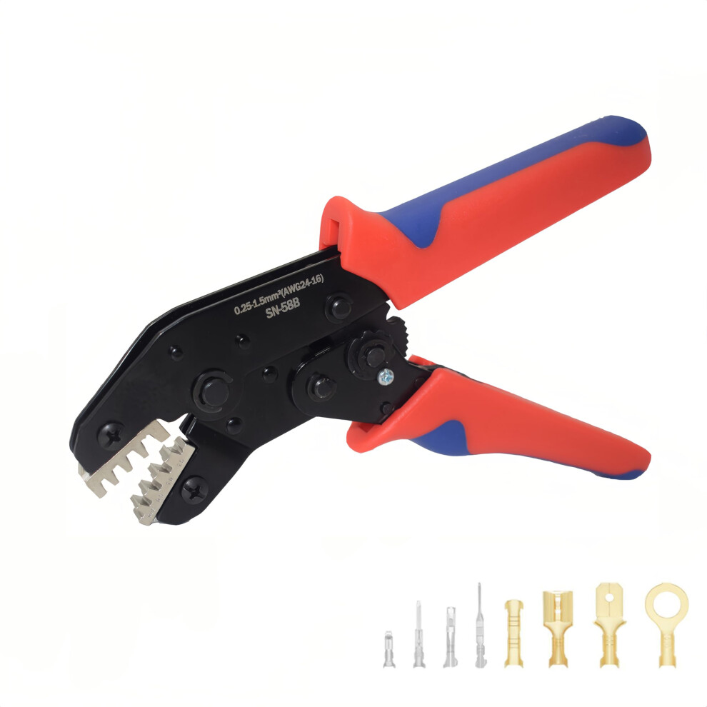 Wire Crimping Tool Ratcheting Crimper For 2414 Awg Open Barrel Molex Jst Deutsch Terminals 9426802871081