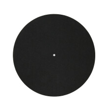 Draaitafelmat met antistatische viltlaag, trillingsdempende rubberen mat voor platenspelers, 3 mm dikke slipmat met verbeterde basweergave voor vinyl