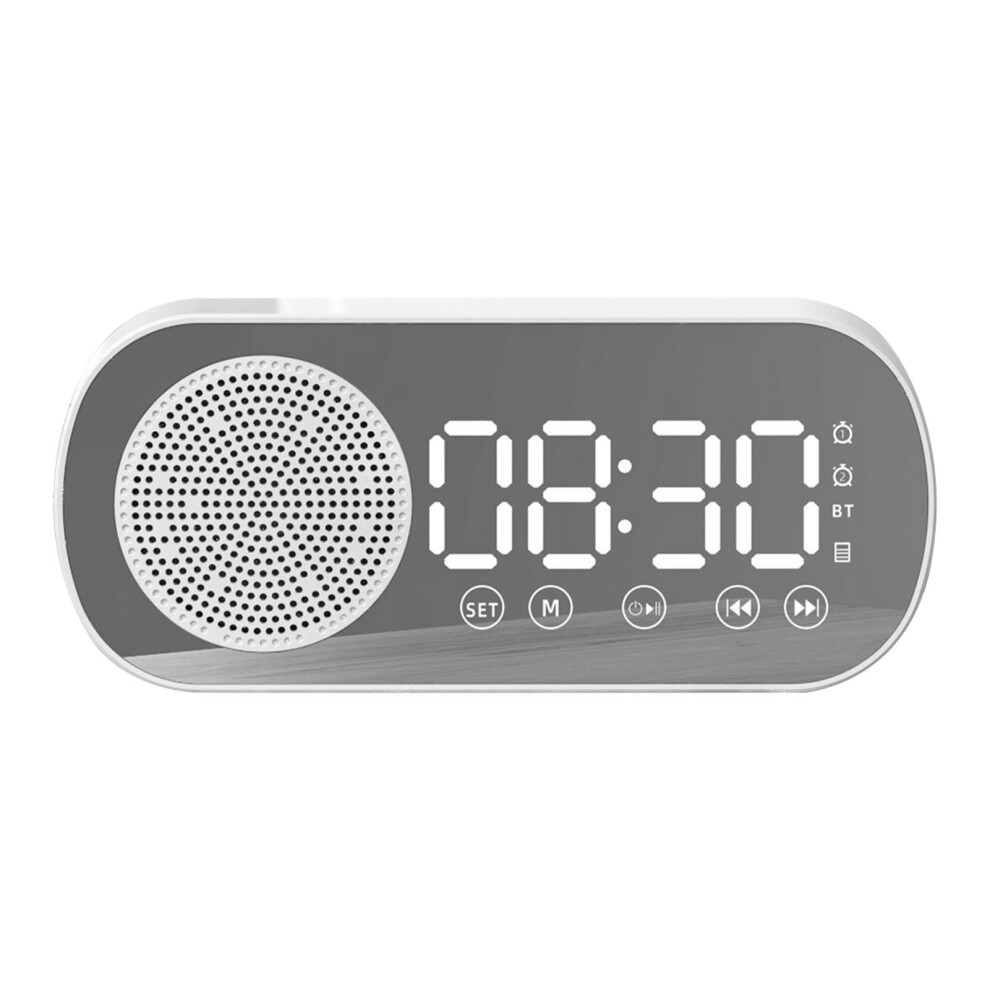 Compact Multifunctional Digital Alarm Clock, Bluetooth Speaker For Home Entertainment, Travel, Sports, Reading, Cooking With Portable Design, Clear 9420858969167