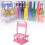 Foldable 4 Cup Drink Carrier with Handle, Reusable Beverage Holder for Delivery, Pink 1