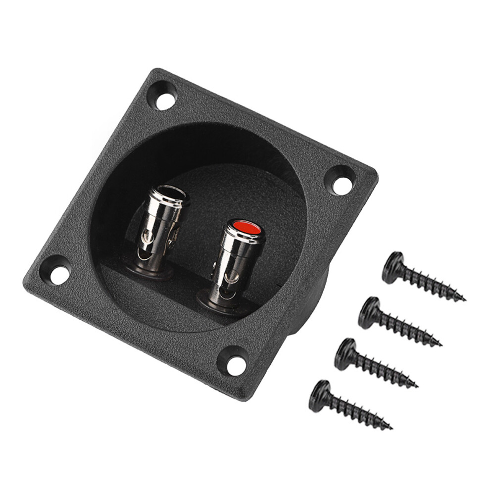 Binding Post Connector For Speaker Systems, 2-Way Spring Loaded Jacks Speaker Box Terminal With Dual Binding Posts For Home Car Stereo Setups, Clear 9420858990628