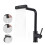 Black Pull Down Kitchen Faucet with Waterfall Spout, Single Handle, Stainless Steel, Lead 1