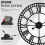 Extra Large Roman Numerals Skeleton Wall Clock Big Giant Open Face Round Clocks 5