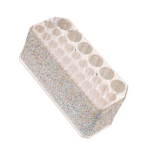 26 Hole Makeup Brush Organiser Rhinestones Acrylic-Silver