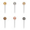 500 Pcs Map Pins Thumb Tacks Round Head Push Pins-Black gun 7