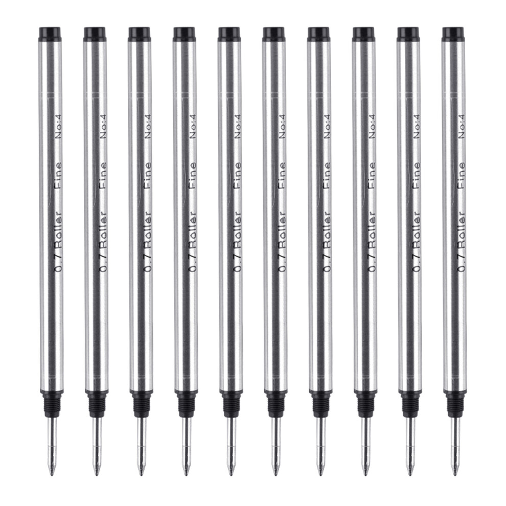 Black Replacement Pen Refills For Ballpoint- 0.7 Spiral Style