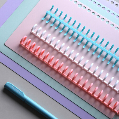 10 Pcs Plastic Comb Bindings 30 Rings Spirals-Macaron pink 2