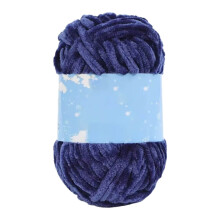 Fil à tricoter multicolore doux, fournitures de-35 bleu marine