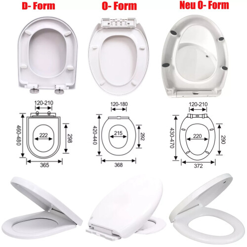 Soft Close Square Toilet Seat Quick Release WC Lid