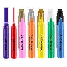 12 Stück Graffiti-Marker, 15 mm breit, Acrylstift, Acryl-Marker,