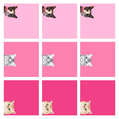 Selbstklebender Notizblock, 9 Stück, repositionierbarer-Rosa.