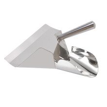 Stainless Steel Popcorn Scoop with Anti Scald Handle for French Fries and Snacks