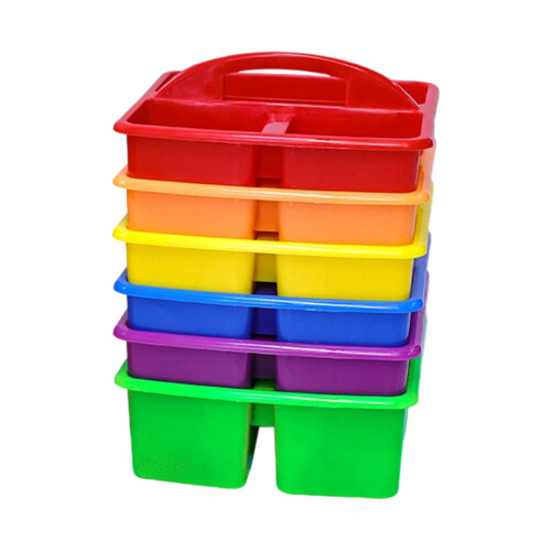 6Pcs Stackable Storage Basket With Handle-6 packs of opp bag p
