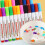 12PCS Floating Whiteboard Markers Round Tip 12 Color Erasable 2