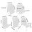 Clear Bookshelf Organizer Magazine Stand-A5 medium size witho 4