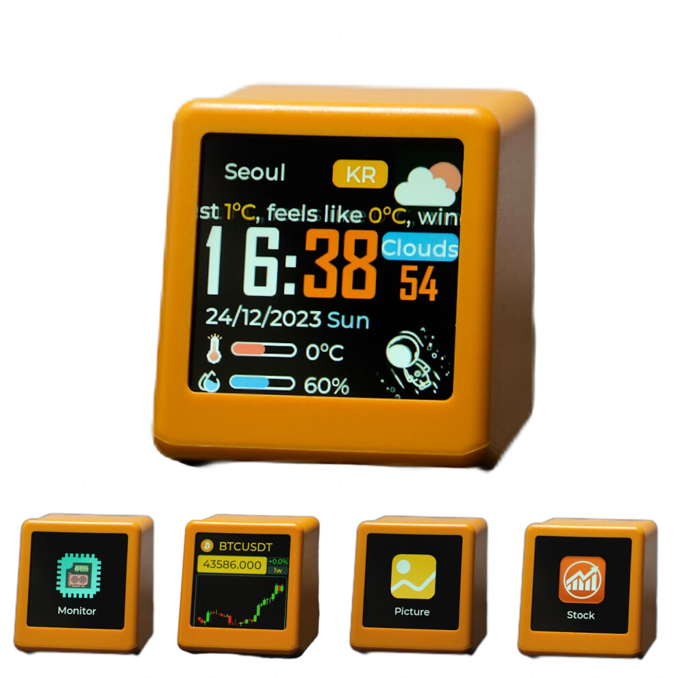 Smart Weather Clock with WiFi Stock Ticker, RealTime Market and Weather Updates