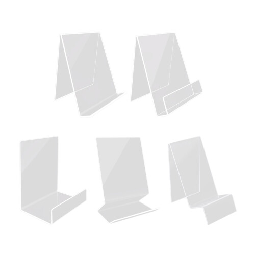 Clear Book Holders Magazine Stand Acrylic-Jshaped medium size 1