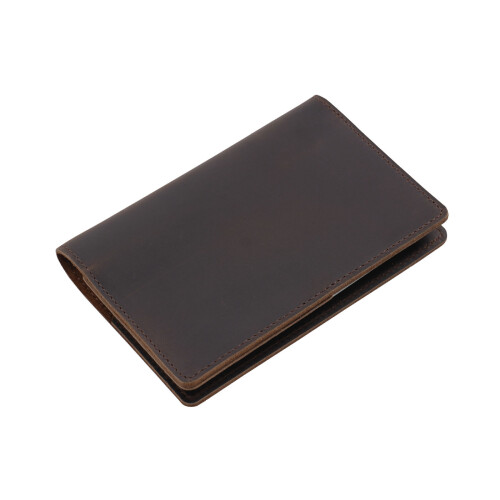 Leather Cover Notebook Meeting Notebook Pocket Notebook-Coffee