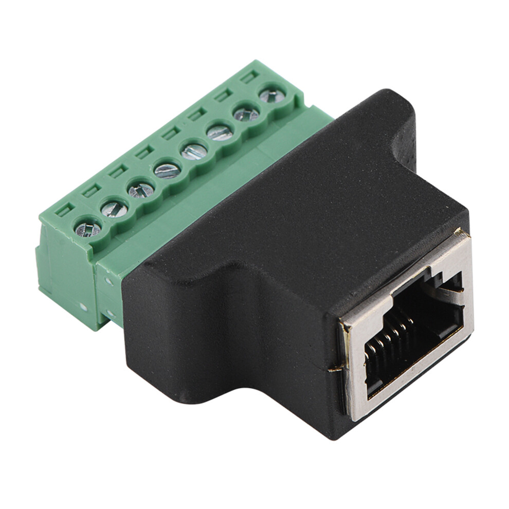 Reliable Connections Rj45 Breakout Screw Terminal Connector Female Jack Network Adapter Signal Stability Electromagnetic Signal Interference Metal 9420858990918