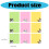 450Sheets Colored Notes Paper Adheive Notes-Green pink yellow 3