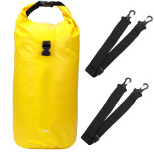 Kompakter, wasserdichter, gelber Packsack für Outdoor-Aktivitäten, leichtes, robustes und faltbares Design mit verstellbarer Funktion, perfekt für