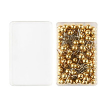 500 stuks punaises ronde kop push pins decoratieve punaise-goud