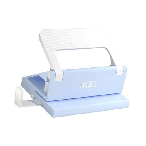 Professionele 2-gaats papierperforator met verstelbare-Blauw