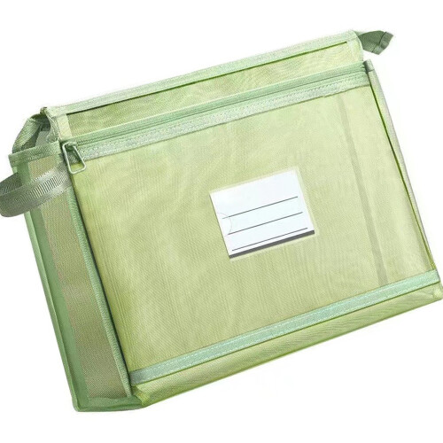 Sac organisateur de documents à Double couche, avec fenêtre-Vert