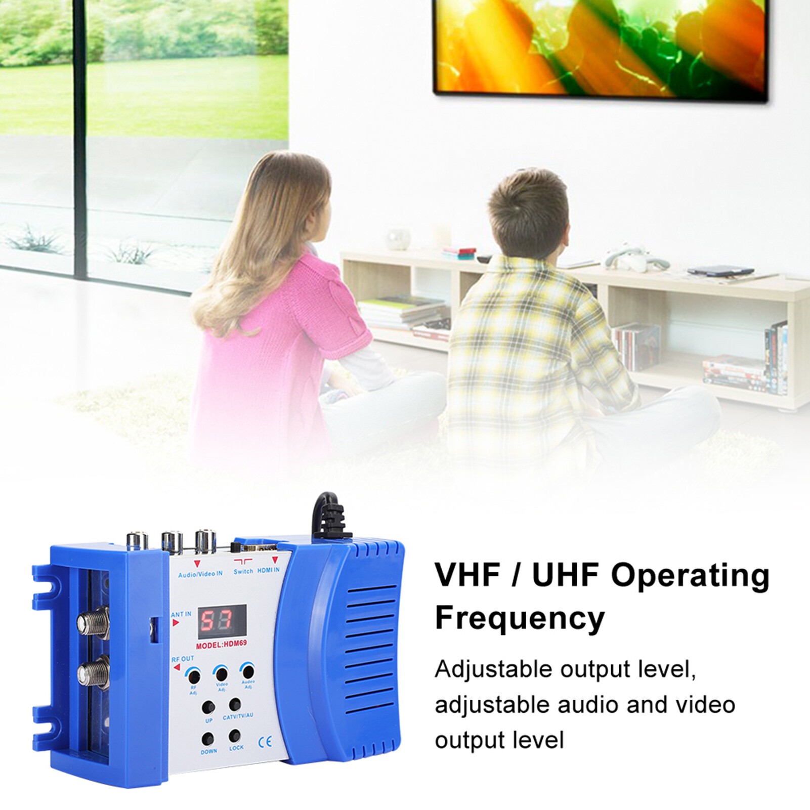 Signal Booster Amplifier HDMI Modulator RF Converter For PAL NTSC TV ...