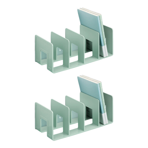 Bookend for Shelf 4 Section Acrylic Book End Book-Green