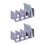 Bookend for Shelf 4 Section Acrylic Book End Book-Purple 1