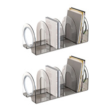 Pack van 2 Bureau Boek Einde 4 Compartimenten Acryl-Blauw