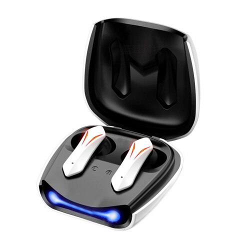 Ασύρματα ακουστικά Bluetooth σε έντονο κίτρινο χρώμα, ακουστικά παιχνιδιών χαμηλής 1