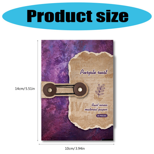 30Sheets Antique Paper Sheets Retro Aesthetic-Rust stains 2