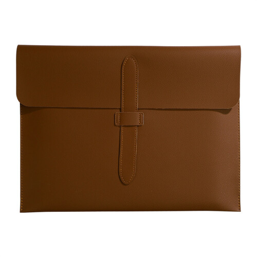 Letter Size Leather Document Case for Business-Dark Brown