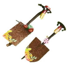 Metall Outdoor Paar Ente Garten Kunst Schaufeln Ornamente-2Stk