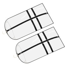 Pack of 2/4/6 PVC Dust Covers Clear Kids Dance Garments-2 pack